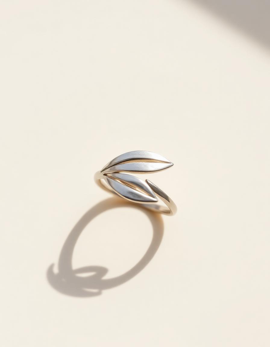 Anillo Hoja en plata